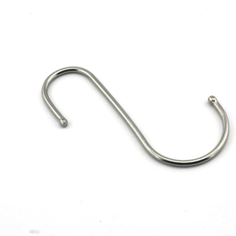 RuiLing 10 Pack Premium 4.5 inch Heavy Duty Stainless Steel S Hooks - S Shaped Hook - Hanger Hooks - Ideal for Hanging pots and Pans, Plants, Utensils, Towels etc. Set of 10 - Image 1